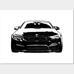 BMW M4 Sketch Art Posters and Art